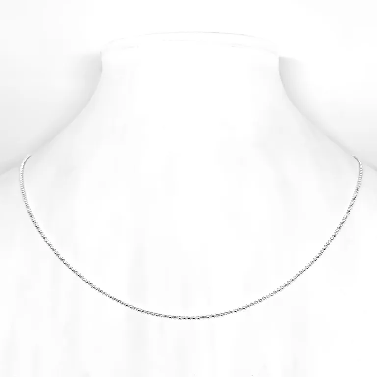 Cadena Mini Bolas 40cm Plata Fina 925 Plateado TALLA UNICA