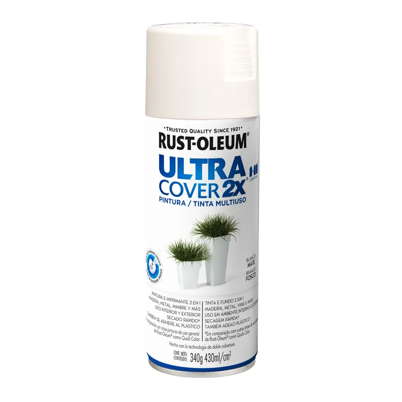 RUST OLEUM - Pintura Multiuso en Spray Blanco Mate