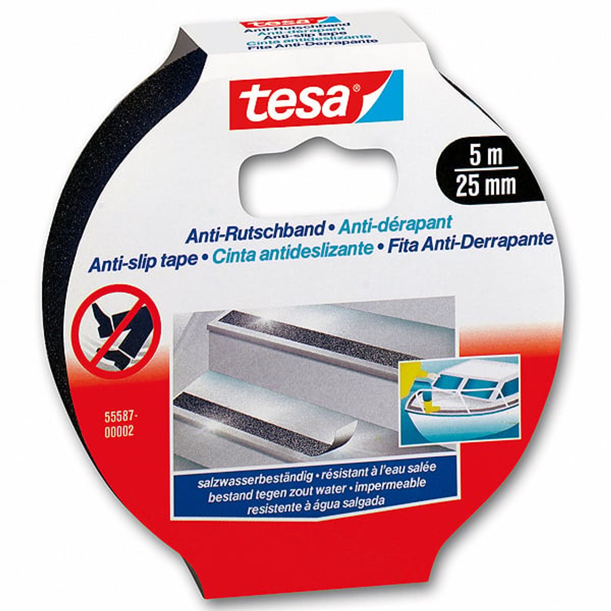 TESA - Cinta Adhesiva Antideslizante Tesa 25 mm 5 metros