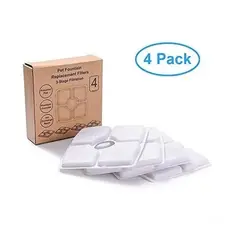 GENERICO - Repuesto Filtro Fuente Bebedero Agua Pack X4 Cuadrado