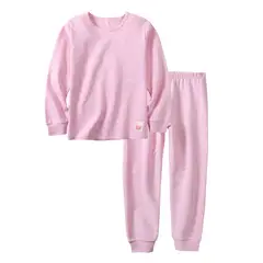 ZETA - Pijama Niñas Algodón Unicolor Largo Rosado