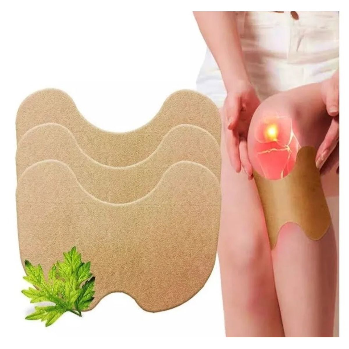 GENERICO - Pack 10 Parches Aliviar Calmar Dolor Rodilla Muscular Hierba