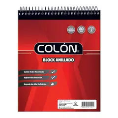 COLON - Block Colón Escolar Espiral Matemáticas 80 hojas 10 unidades