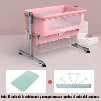 Imagen 2 del producto Cuna Colecho Bebé Con Mosquitero Rosada