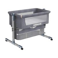 Cuna Colecho Bebé Con Mosquitero Gris