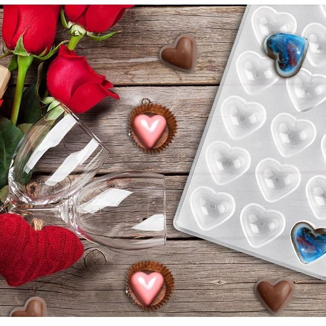 PASTELERIUS - Molde Chocolate Acrilico Molde De Chocolate Molde De Corazón