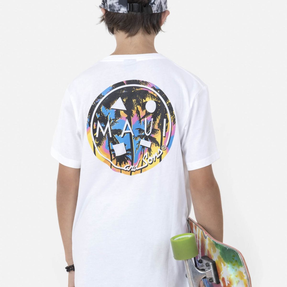 MAUI AND SONS - Polera PALM GROVE Juvenil Blanco Maui and Sons