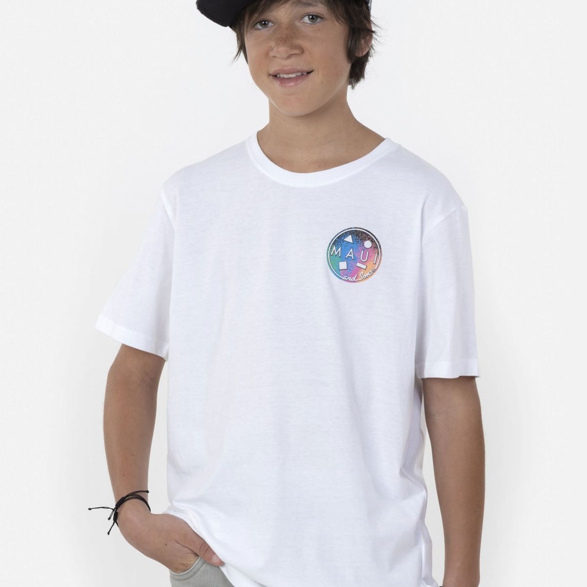 MAUI AND SONS - Polera COOKIE COLOR Juvenil Blanco Maui and Sons