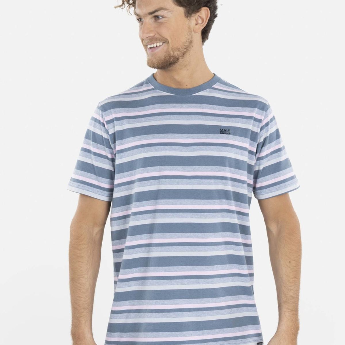 MAUI AND SONS - Polera YARN DYE Hombre Rosado Maui and Sons MAUI AND SONS