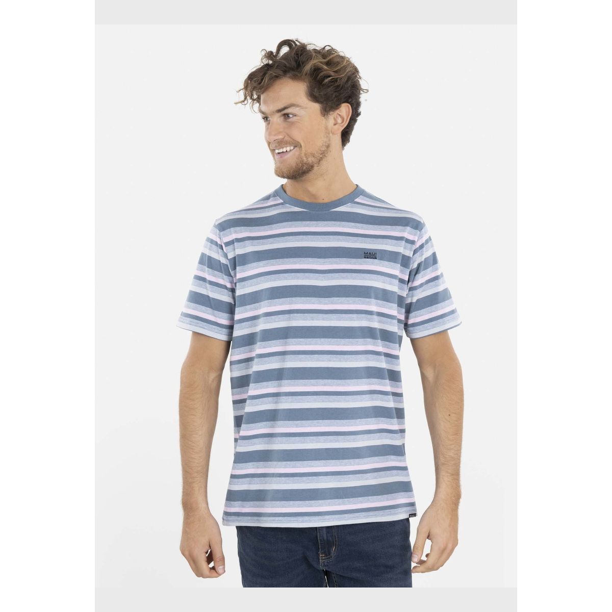 MAUI AND SONS - Polera YARN DYE Hombre Rosado Maui and Sons MAUI AND SONS