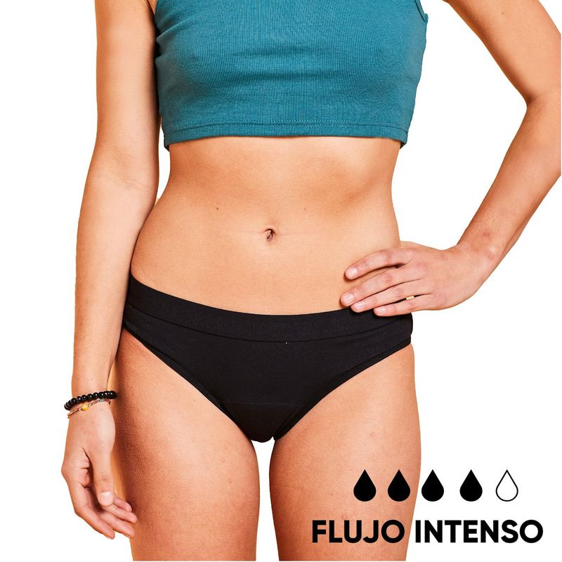 BLOODY GREEN - Calzón Menstrual para Niñas Flujo Intenso 10-11 12-13 y 14-15 años.-