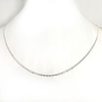 Cadena Plana 50cm Plata Fina 925.