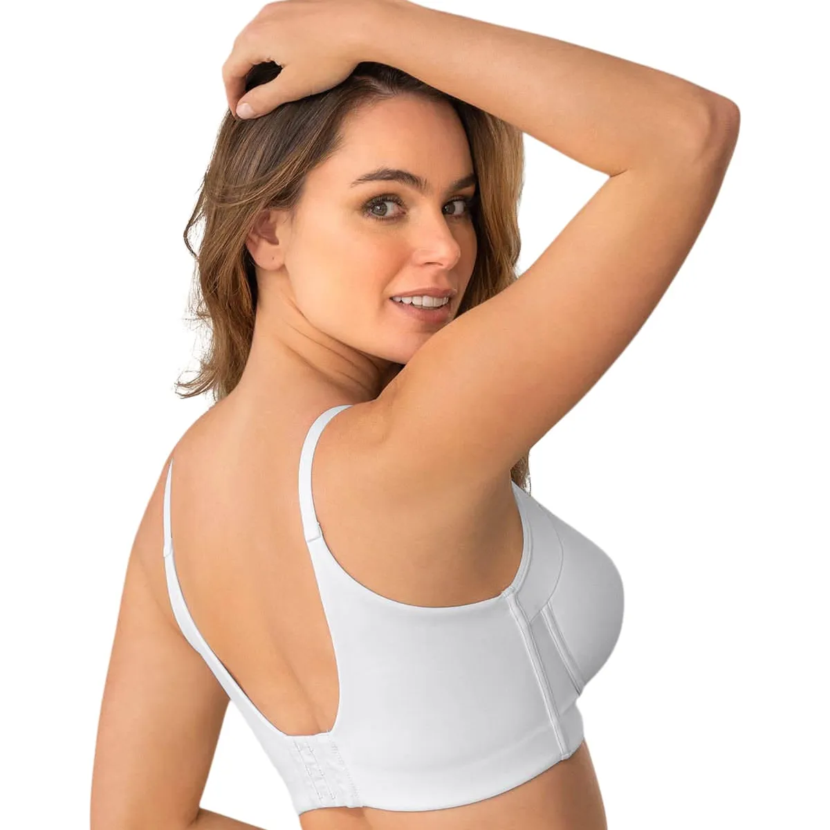 LEONISA - Sostén de realce suave y cubrimiento alto en sisa y espalda Cover Bra 011970 Blanco