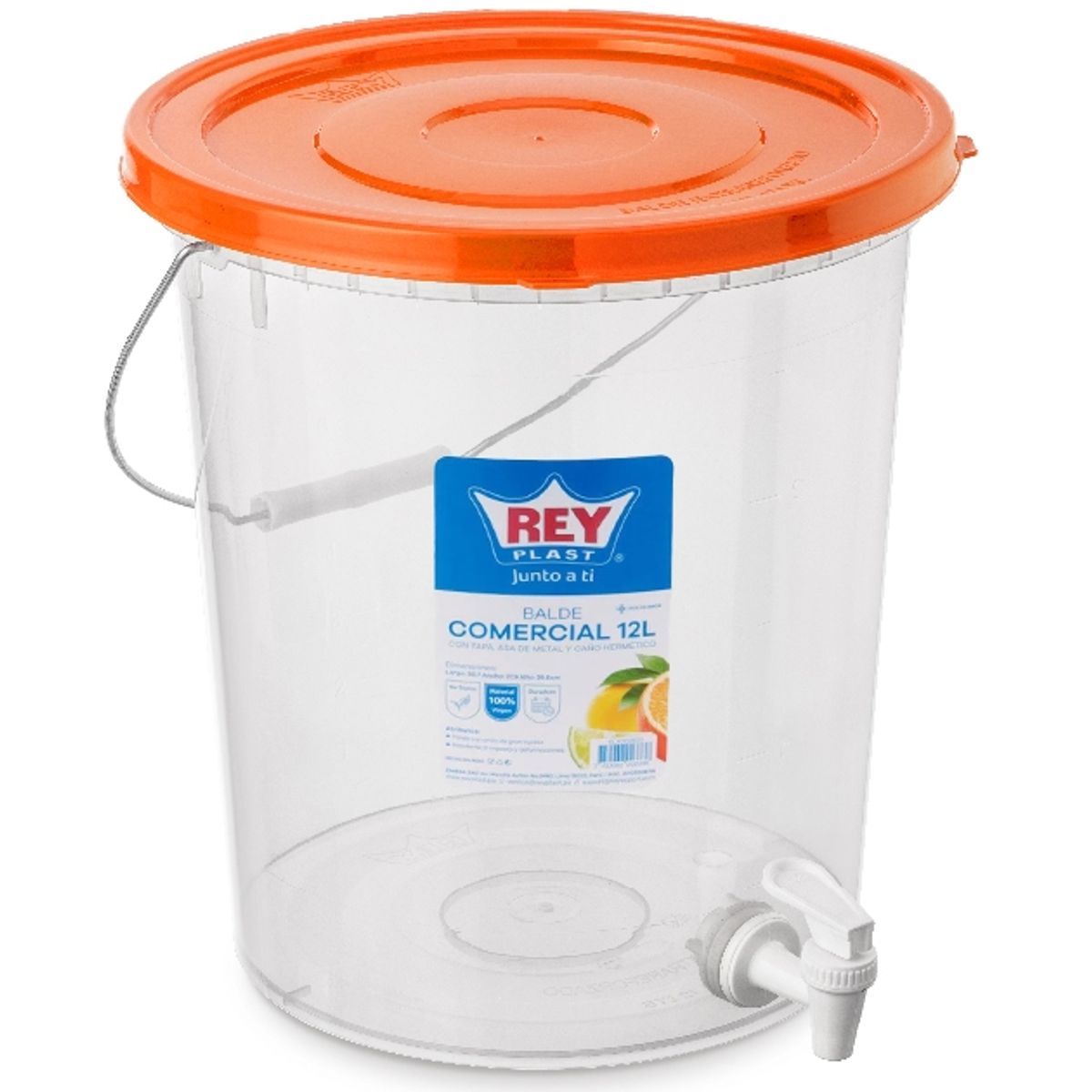 REYPLAST - Balde Dispensador Contenedor Con Grifo Caño 12 Lts