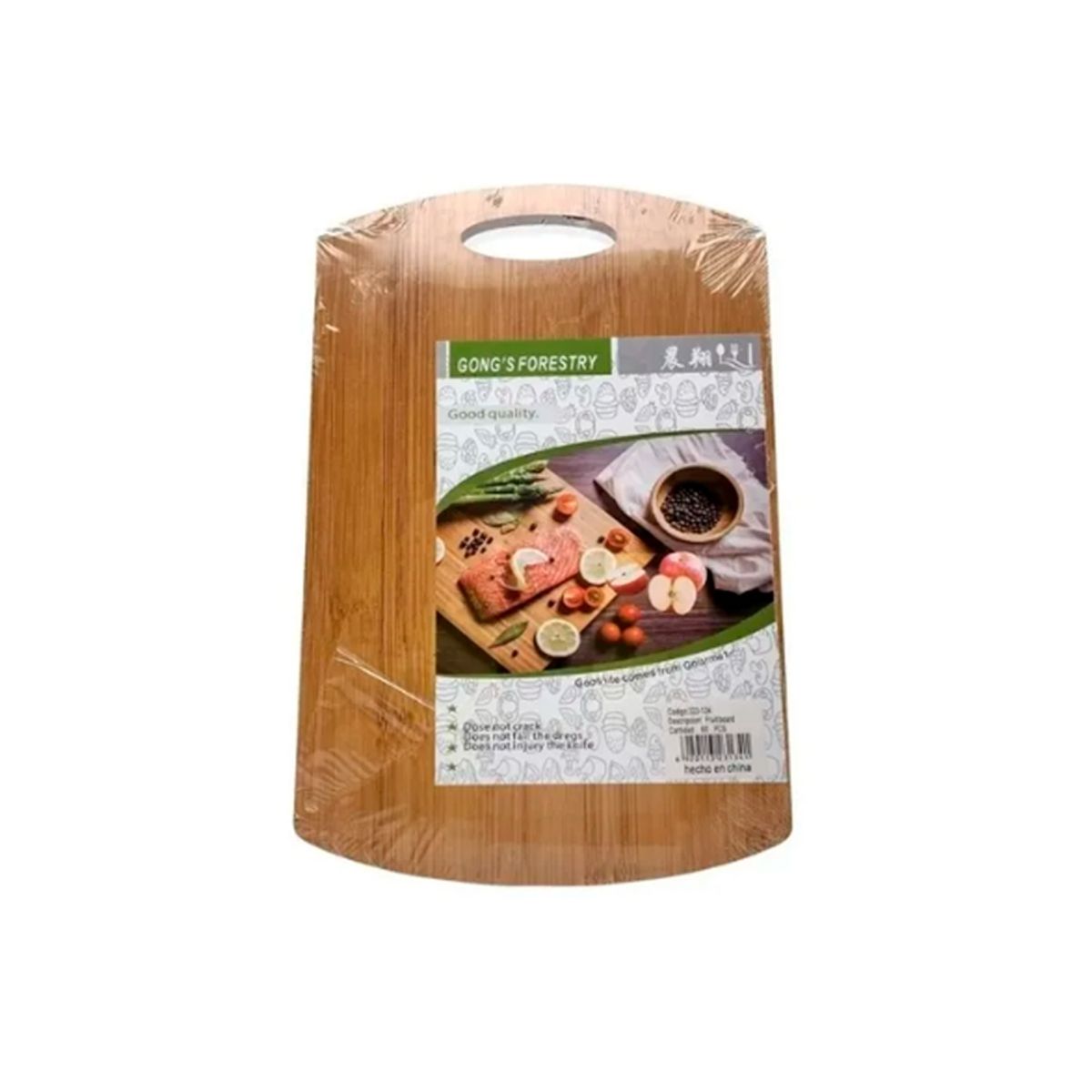 GENERICO - Tabla Para Picar Alimentos De Madera - Gongs Forestry