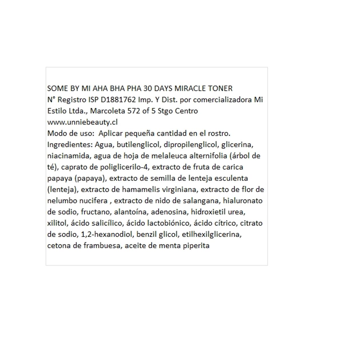 SOME BY MI - Tónico exfoliante anti acné AHA BHA PHA 30 days miracle toner Some By Mi