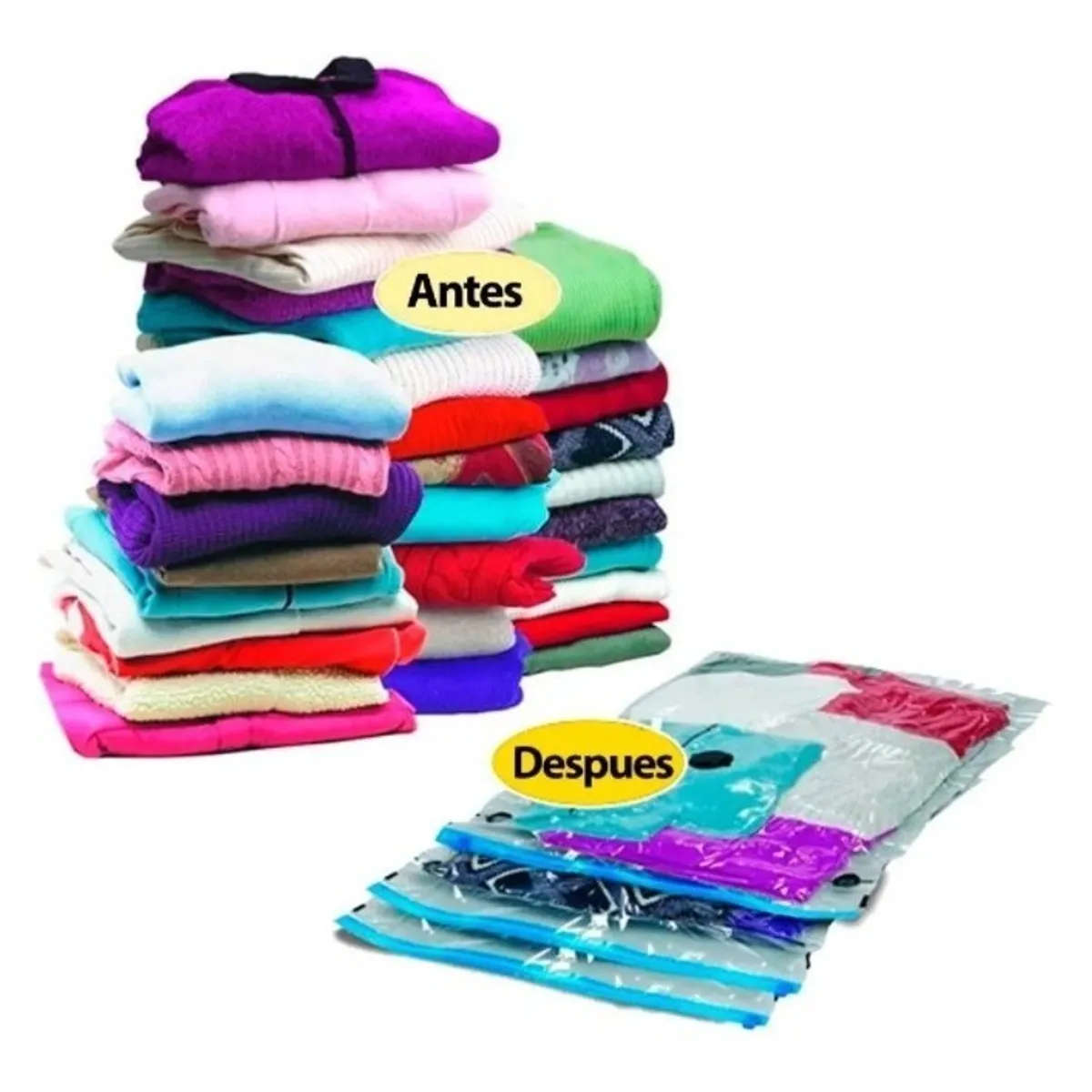 GENERICO - 12 Bolsa Al Vacio Comprimir Ropa Ahorra Espacio 70cm X 110cm