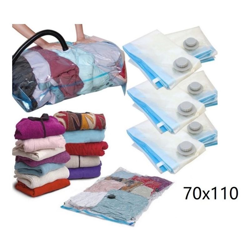 GENERICO - 10 Bolsa Al Vacio Comprimir Ropa Ahorra Espacio 70cm X 110cm