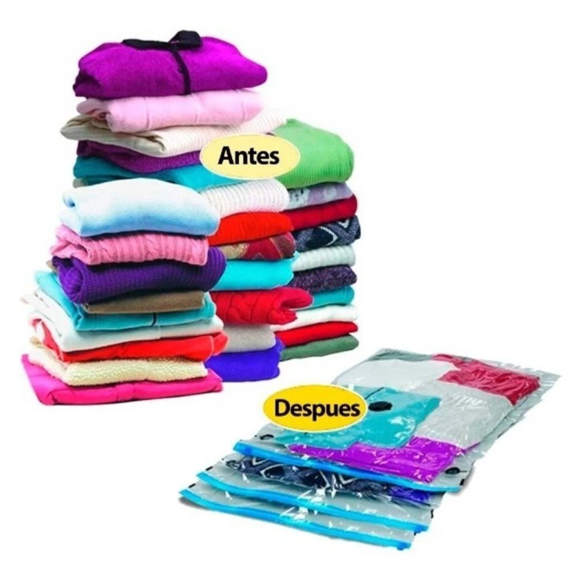 GENERICO - 10 Bolsa Al Vacio Comprimir Ropa Ahorra Espacio 70cm X 110cm