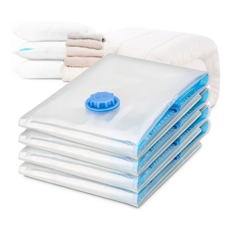 GENERICO - Pack 12 Bolsas Al Vacio Comprimir Ropa Ahorra Espacio 80 x 110