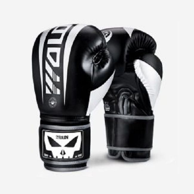 GYMHOME - Guantes de Box Wolon Negro T-12 oz