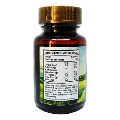 Imagen 2 del producto B Complex Nf Vitaminas 2x60 Caps B1 B2 B3 B5 B7 B9 B12