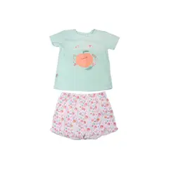 PILLIN - Pijama Niña Agua - Verde Aguamarina