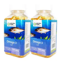NATURAL FARM - Omega 3 Oil Nf 1000mg 2 Frascos 2x120 Capsulas Soft Gel