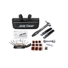 GENERICO - Kit De Reparacion 12 En 1 Para Bicicleta / Bombin / Llaves