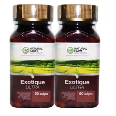 NATURAL FARM - Exotique : Ginseng + Guarana ++ Nf 2 Frascos 2x60 Caps. Vigor