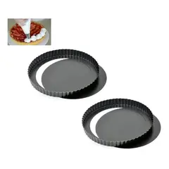 GENERICO - Pack 2 Molde Desmontable Molde de tartaleta Molde tartaleta 28cm