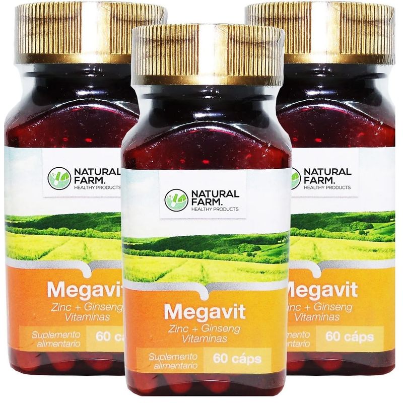 NATURAL FARM - Pack 3 Megavit Nf Multi Vitaminico 3x60 Capsulas