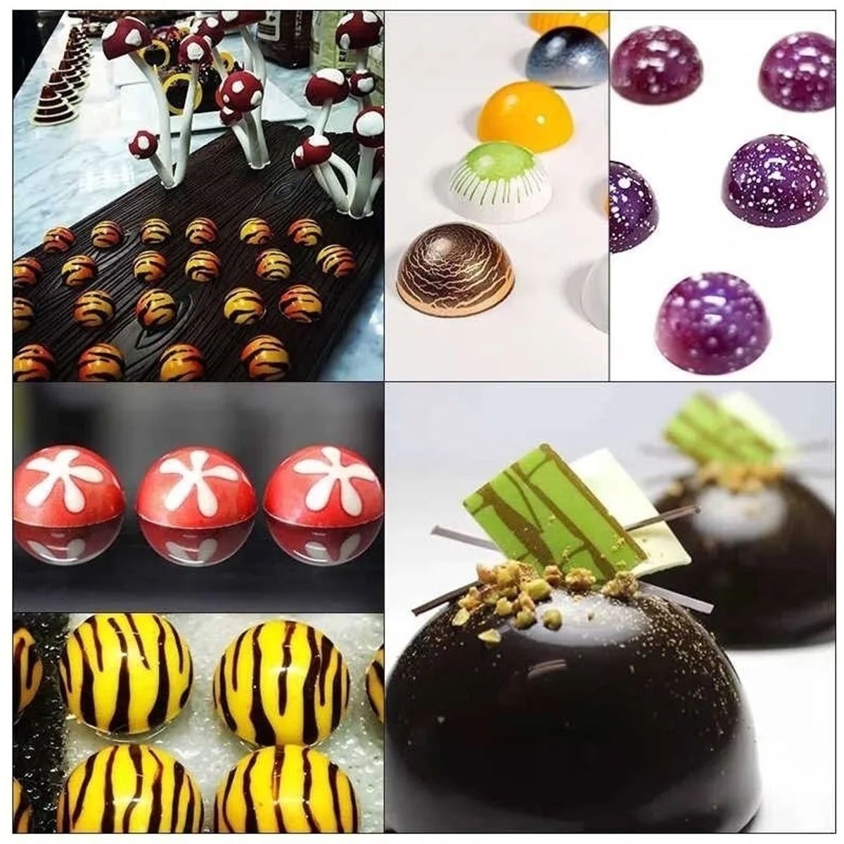 GENERICO - Moldes De Chocolate Moldes Chocolate Silicona 15 Esfera