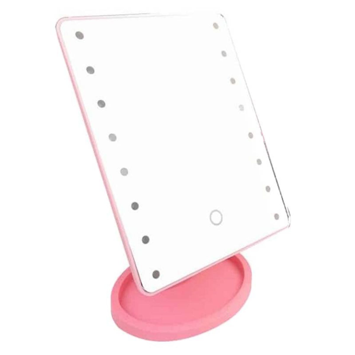 OEM - Espejo De Maquillaje Con Luz Led Rectangular - ROSADO
