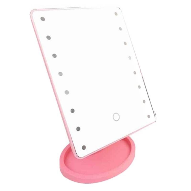 OEM - Espejo De Maquillaje Con Luz Led Rectangular - ROSADO