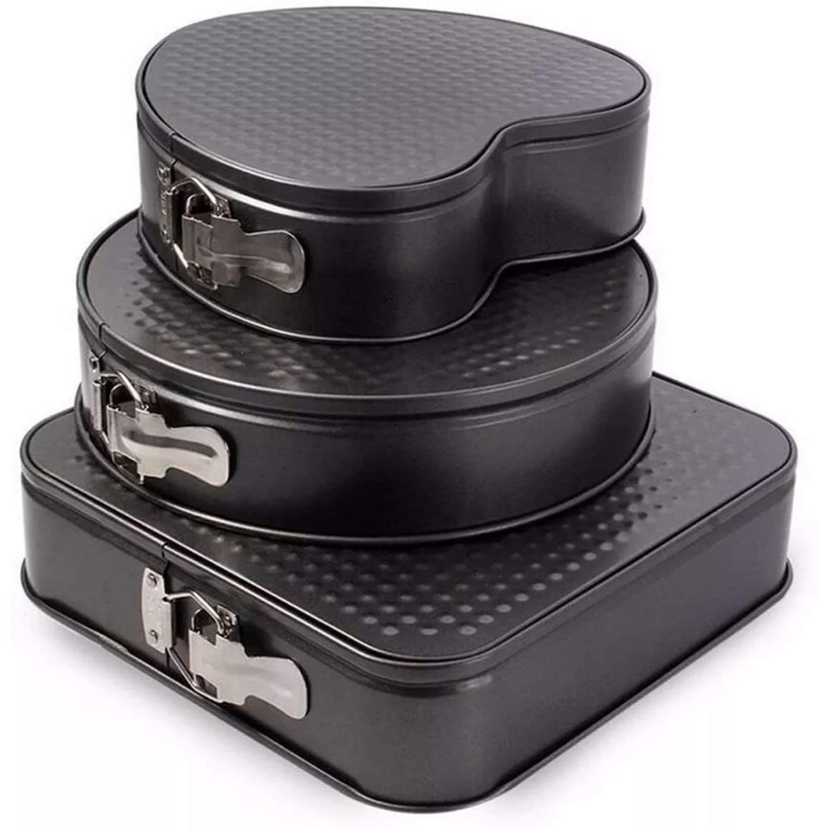 GENERICO - 3 Moldes Desmontable Queque Torta Repostería