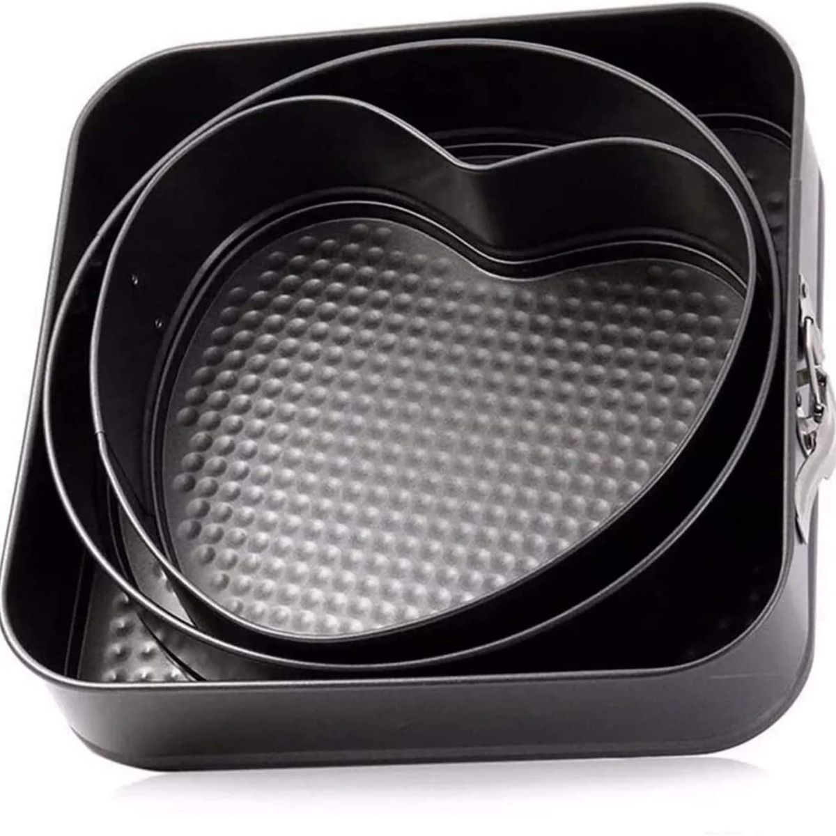 GENERICO - 3 Moldes Desmontable Queque Torta Repostería