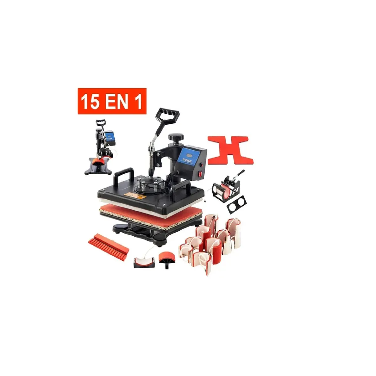 GENERICO - Maquina De Sublimación 15 En 1 Estampadora