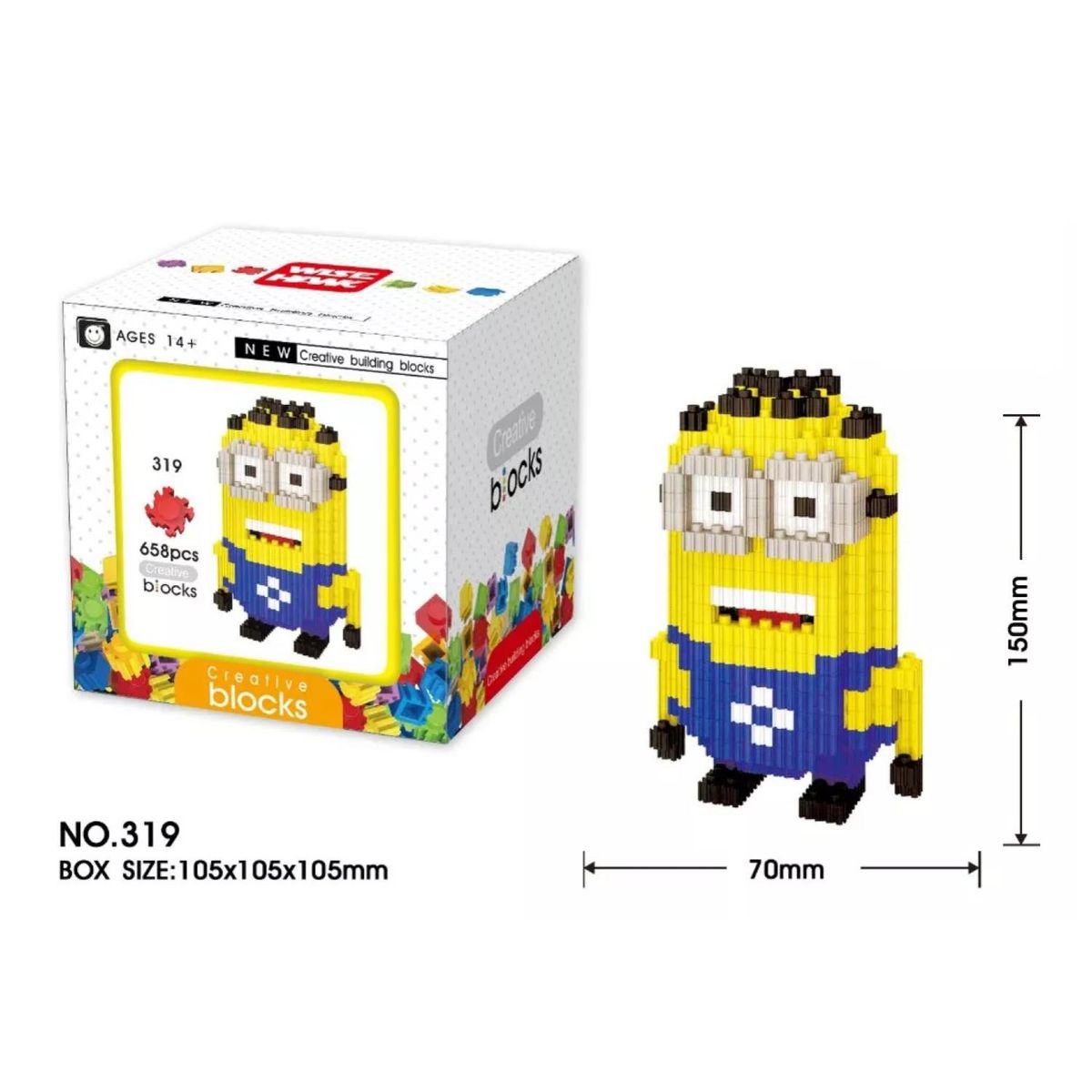 GENERICO - Juguete Figura Armable Minions Bloques