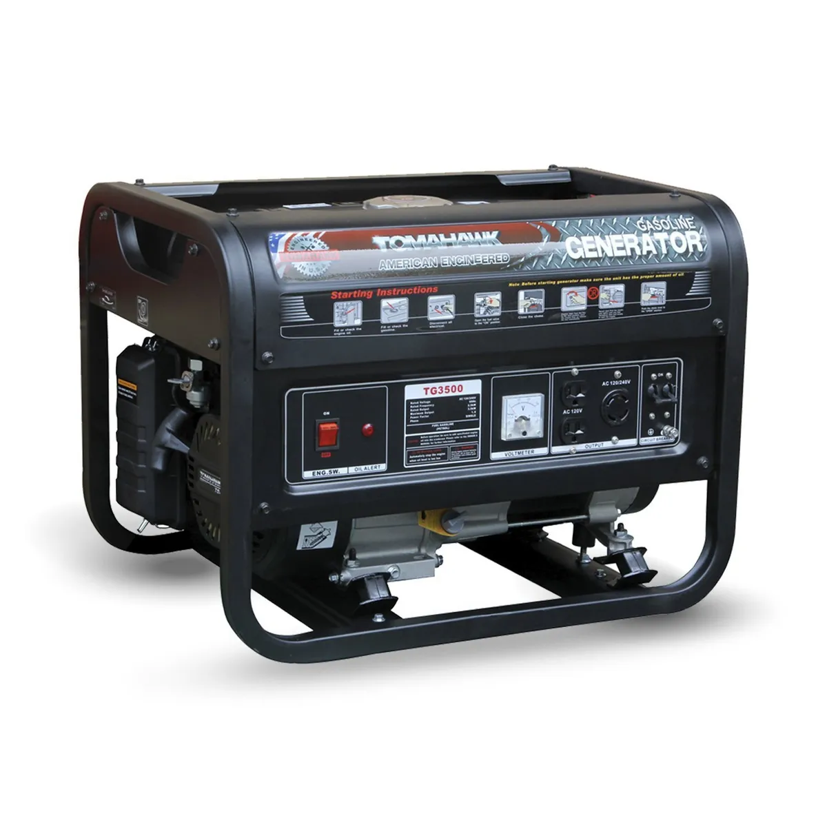 VAN BEEK - Generador 3500W Tomahawk Power TG3500 PARTIDA MANUAL