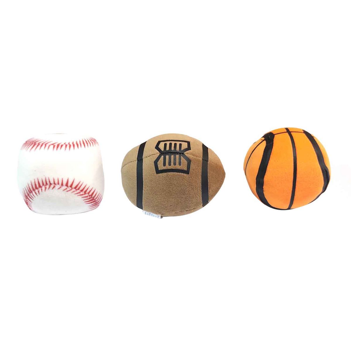 BABY KING - Set Pelotas Deportivas Suaves Bebés/ Mascotas  3 Unidades