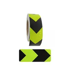 GENERICO - Cinta Reflectante Flecha Advertencia Y Seguridad 5 Cm X 5 M