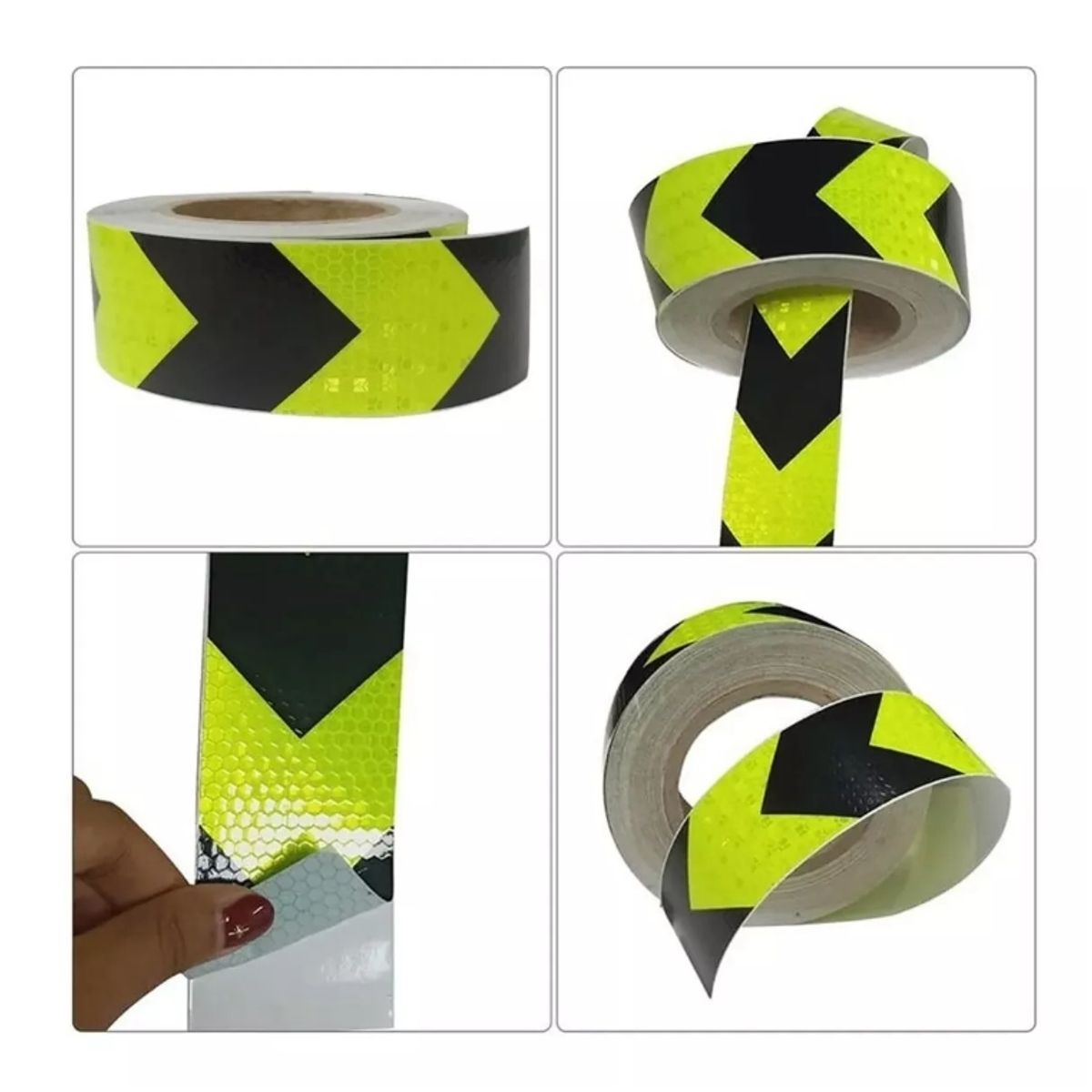 GENERICO - Cinta Reflectante Flecha Advertencia Y Seguridad 5 Cm X 5 M