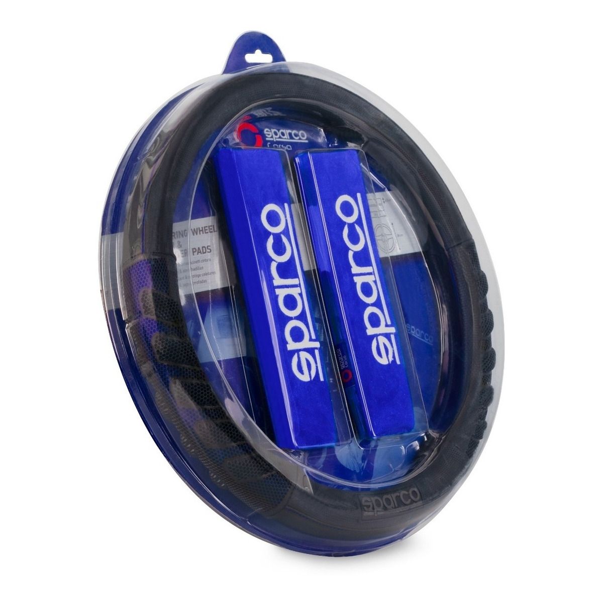SPARCO - Cubre Volante + Cubre Cinturon Auto Sparco N-AZUL 107BL