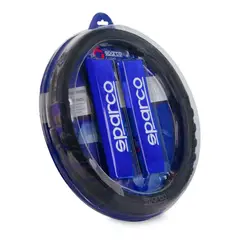 SPARCO - Cubre Volante + Cubre Cinturon Auto N-AZUL 107BL