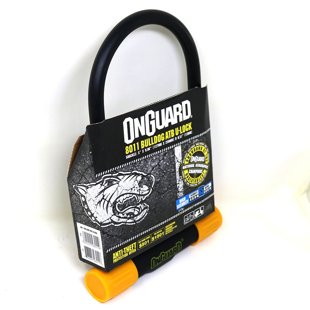 ONGUARD - Candado OnGuard Llave U-Lock Bulldog ATB 127X230mm