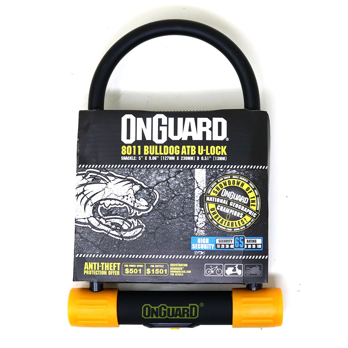 ONGUARD - Candado OnGuard Llave U-Lock Bulldog ATB 127X230mm