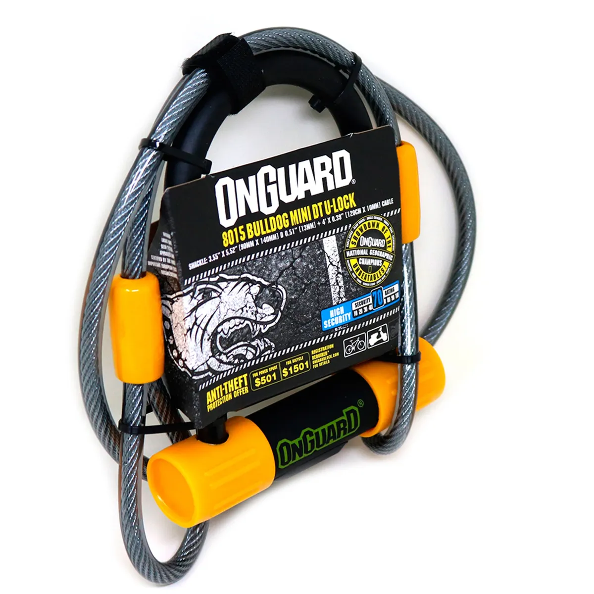 ONGUARD - Candado OnGuard Llave U-Lock Bulldog Mini DT 90X140mm
