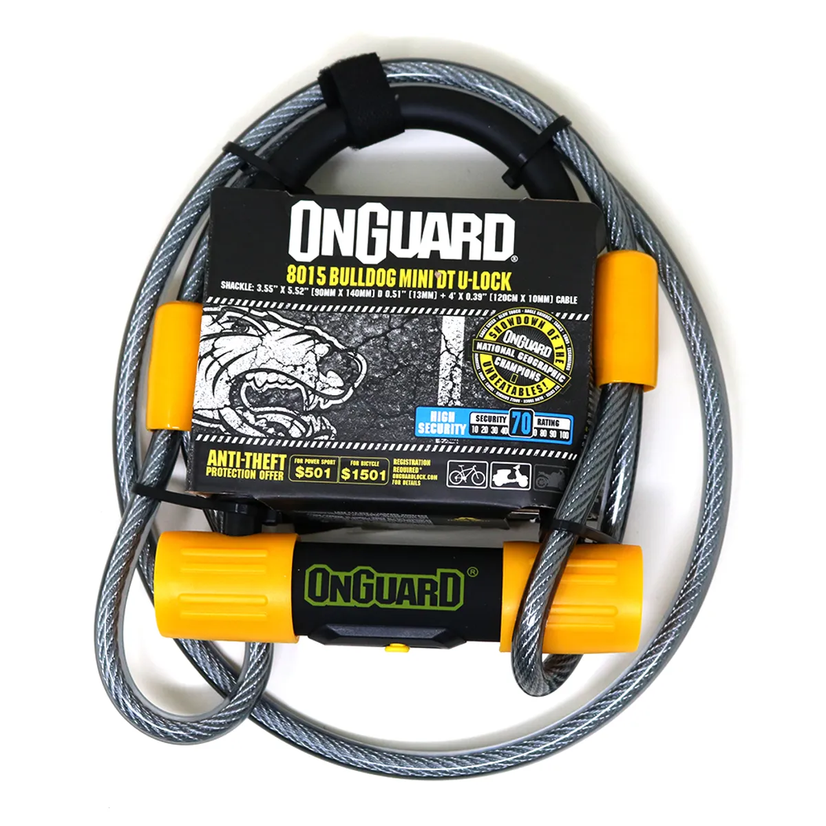 ONGUARD - Candado OnGuard Llave U-Lock Bulldog Mini DT 90X140mm