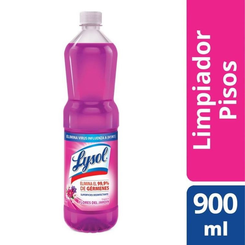 LYSOL - Limpiador Líquido Desinfectante Flores De Jardín 900ml Lysol